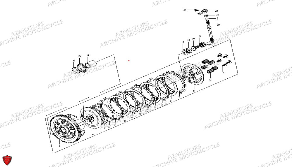 Embrayage ARCHIVE MOTO PIECE ARCHIVE BLACKPEARL 125cc EURO5