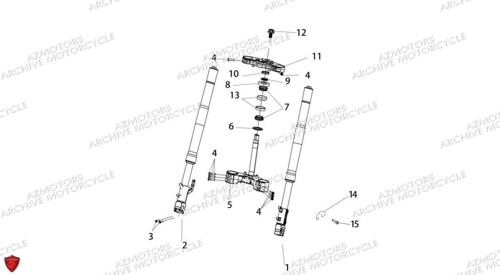 Fourche ARCHIVE MOTO PIECE ARCHIVE BLACKPEARL 125cc EURO5