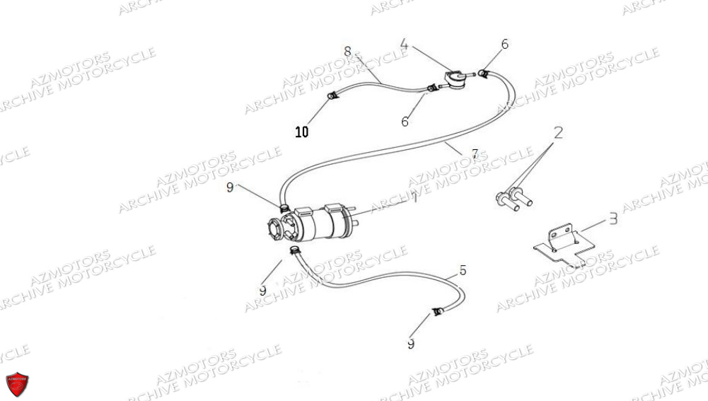 Systeme D Evaporation Carburant ARCHIVE MOTO PIECE ARCHIVE BLACKPEARL 125cc EURO5