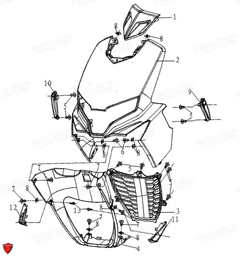 1220700-250000 info CACHE ECROU CHROME ORCAL trouvez et commandez vos  pièces détachées neuves d'origine sur AZMOTORS ✓ pour Quads Motos Scooters