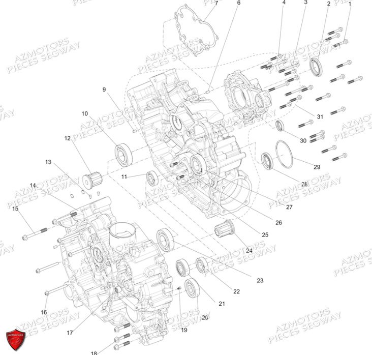 Carters Moteur SEGWAY Pieces AT5L VERSION LUXE CHASSIS LONG