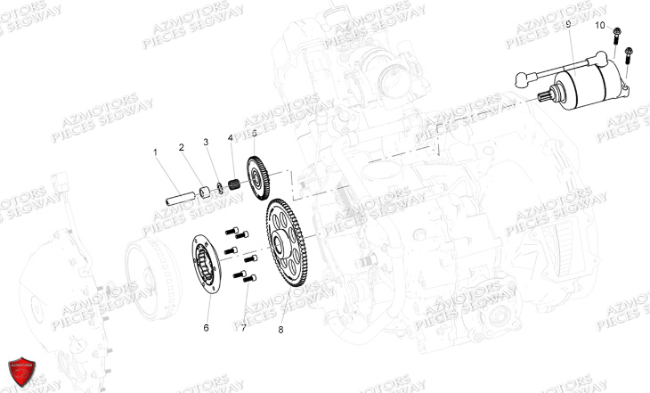 Demarreur SEGWAY Pieces AT5L VERSION LUXE CHASSIS LONG