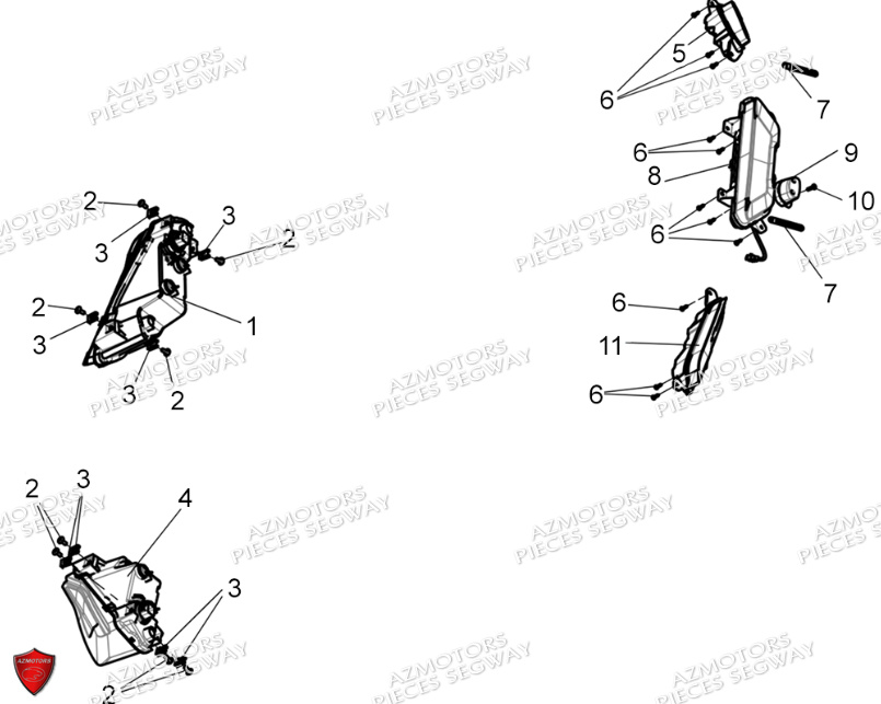 Eclairage SEGWAY Pieces AT5L VERSION LUXE CHASSIS LONG