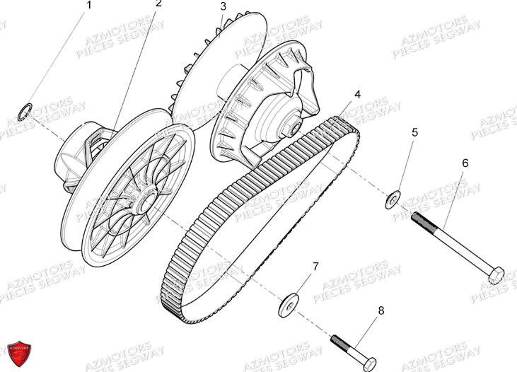 Ensemble Variateur SEGWAY Pieces AT5L VERSION LUXE CHASSIS LONG