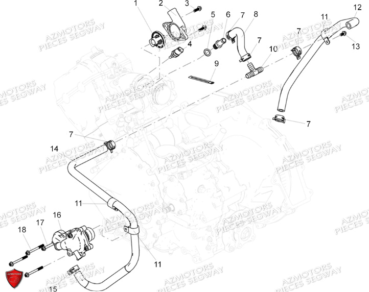 Pompe A Eau SEGWAY Pieces AT5L VERSION LUXE CHASSIS LONG