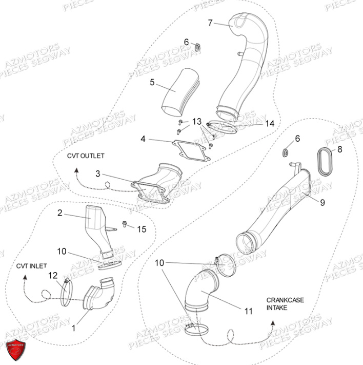 Prises D Air Variateur SEGWAY Pieces AT5L VERSION LUXE CHASSIS LONG