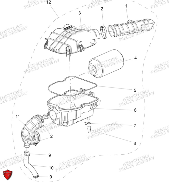 Prises D Air SEGWAY Pieces AT5L VERSION LUXE CHASSIS LONG