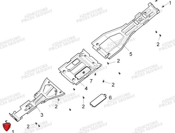 Protections Inferieures SEGWAY Pieces AT5L VERSION LUXE CHASSIS LONG