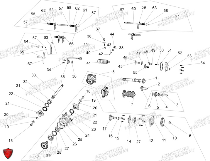 Transmission SEGWAY Pieces AT5L VERSION LUXE CHASSIS LONG