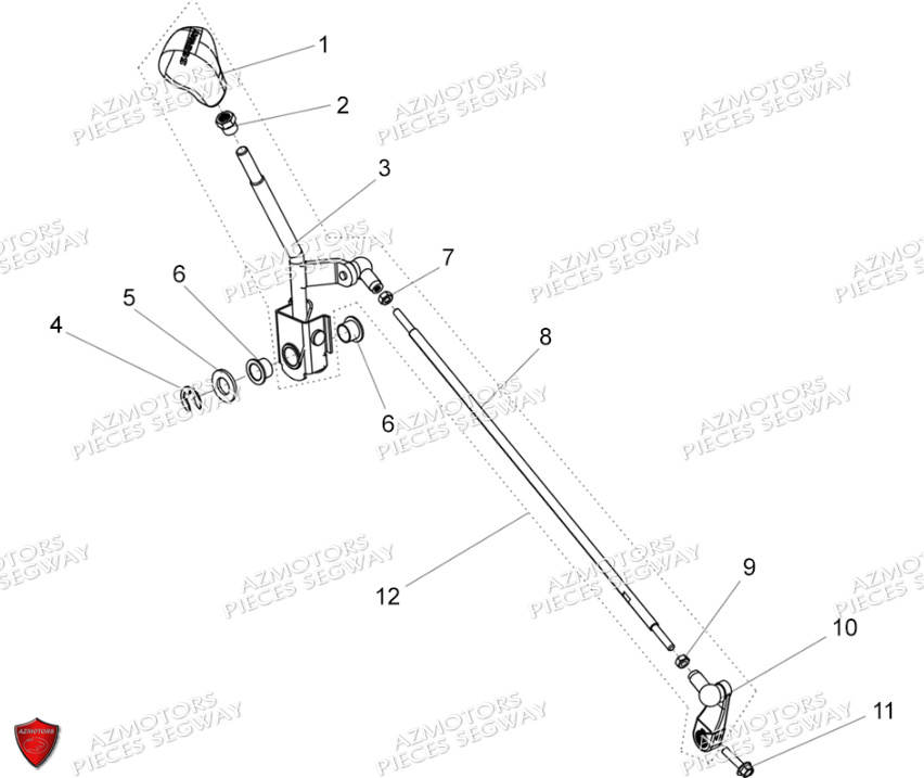 Tringlerie De Vitesse SEGWAY Pieces AT5L VERSION LUXE CHASSIS LONG