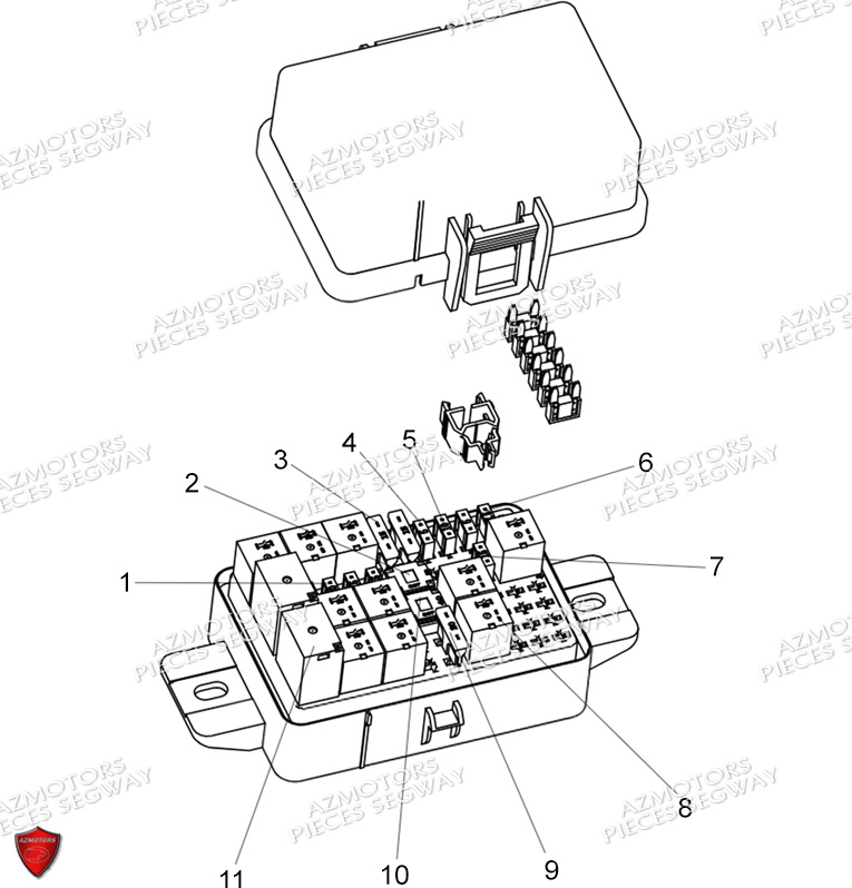 Boite A Fusibles SEGWAY Pieces SNARLER AT5S VERSION EPS