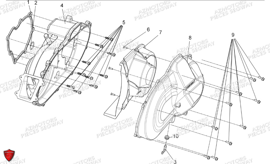 Caches Variateur SEGWAY Pieces SNARLER AT5S VERSION EPS