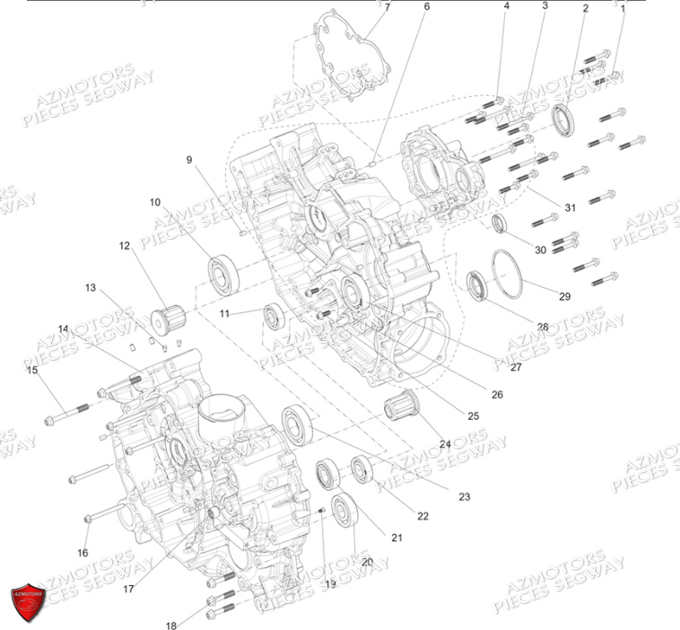 Carters Moteur SEGWAY Pieces SNARLER AT5S VERSION EPS