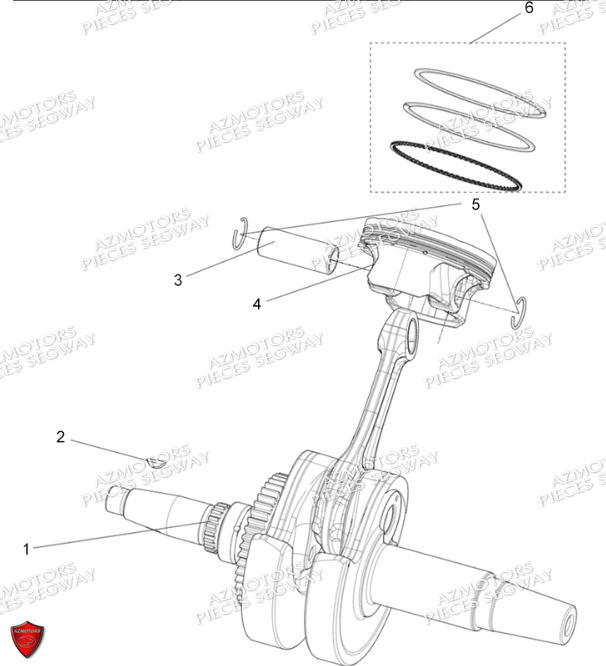 EMBIELLAGE PISTON SEGWAY AT5S EPS STD