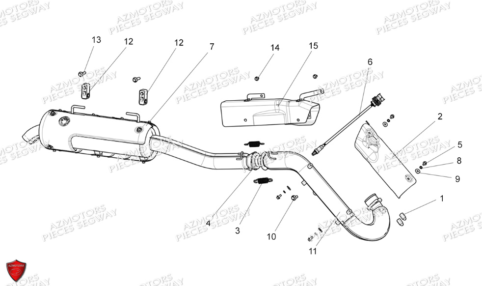 ENSEMBLE ECHAPPEMENT SEGWAY AT5S EPS STD