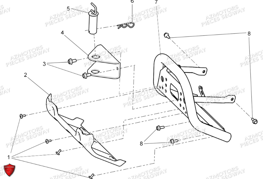 Pare Chocs SEGWAY Pieces SNARLER AT5S VERSION EPS