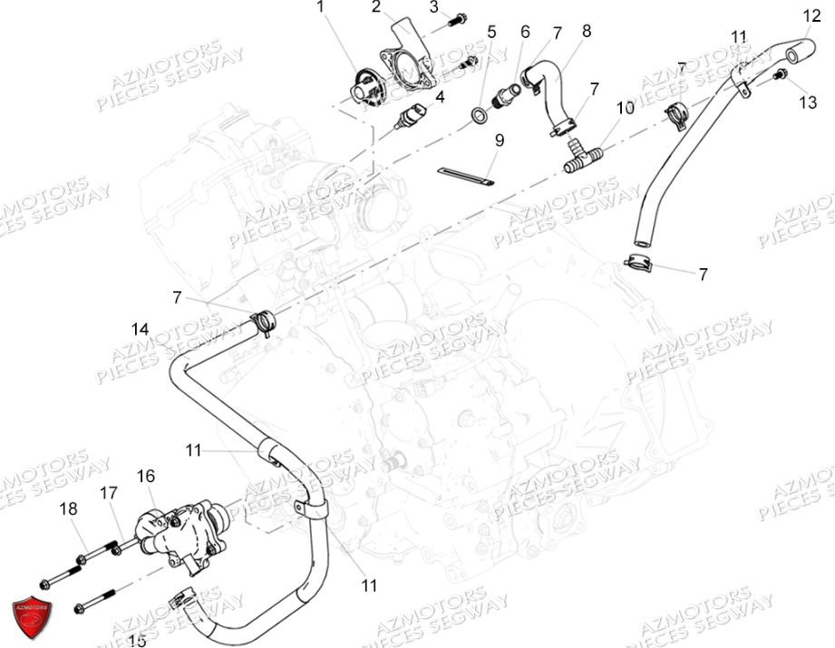 Pompe A Eau SEGWAY Pieces SNARLER AT5S VERSION EPS