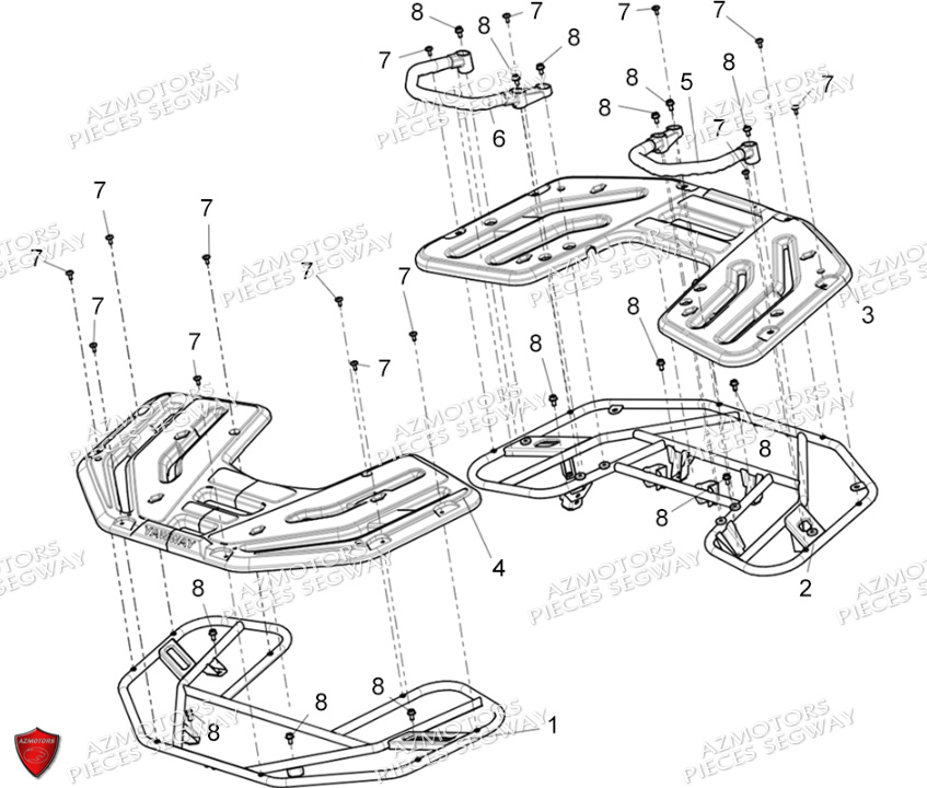 Porte Bagages SEGWAY Pieces SNARLER AT5S VERSION EPS