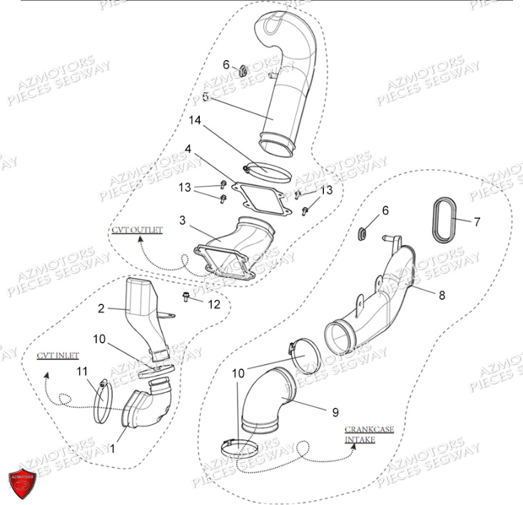 Prises D Air Variateur SEGWAY Pieces SNARLER AT5S VERSION EPS