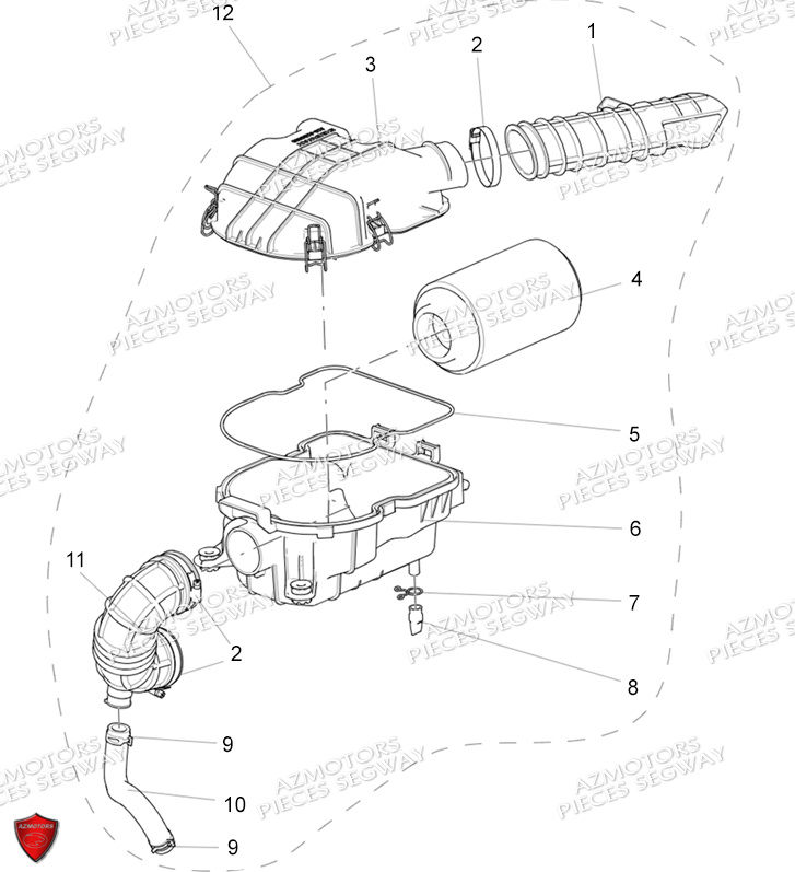 Prises D Air SEGWAY Pieces SNARLER AT5S VERSION EPS