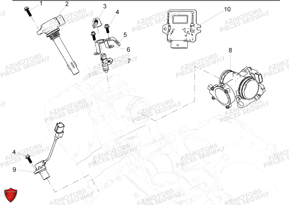 Systeme D Injection SEGWAY Pieces SNARLER AT5S VERSION EPS