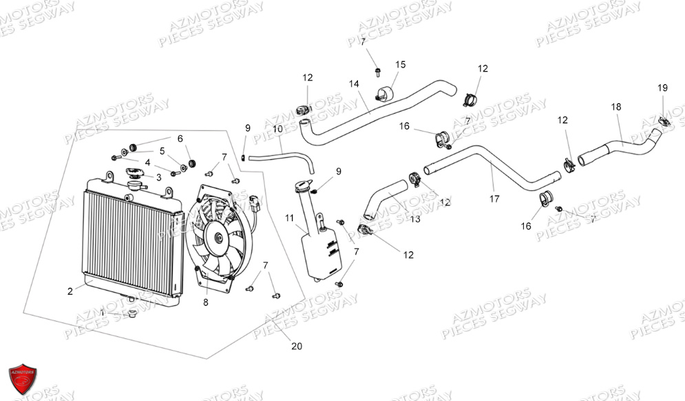 SYSTEME DE REFROIDISSEMENT SEGWAY AT5S EPS STD