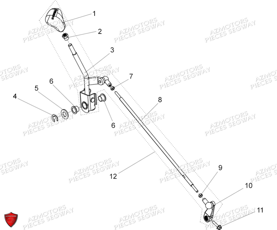 Tringlerie De Vitesse SEGWAY Pieces SNARLER AT5S VERSION EPS