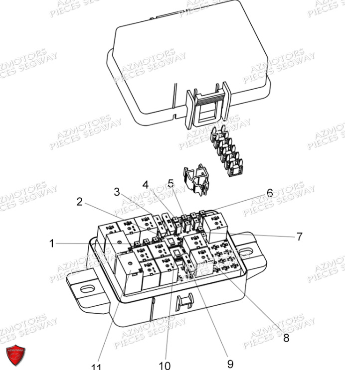 Boite A Fusibles SEGWAY Pieces AT5S VERSION STANDARD