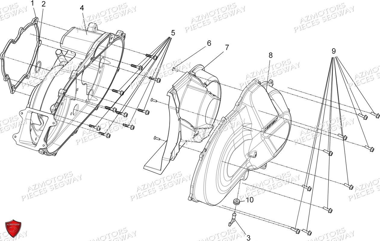 Caches Variateur SEGWAY Pieces AT5S VERSION STANDARD