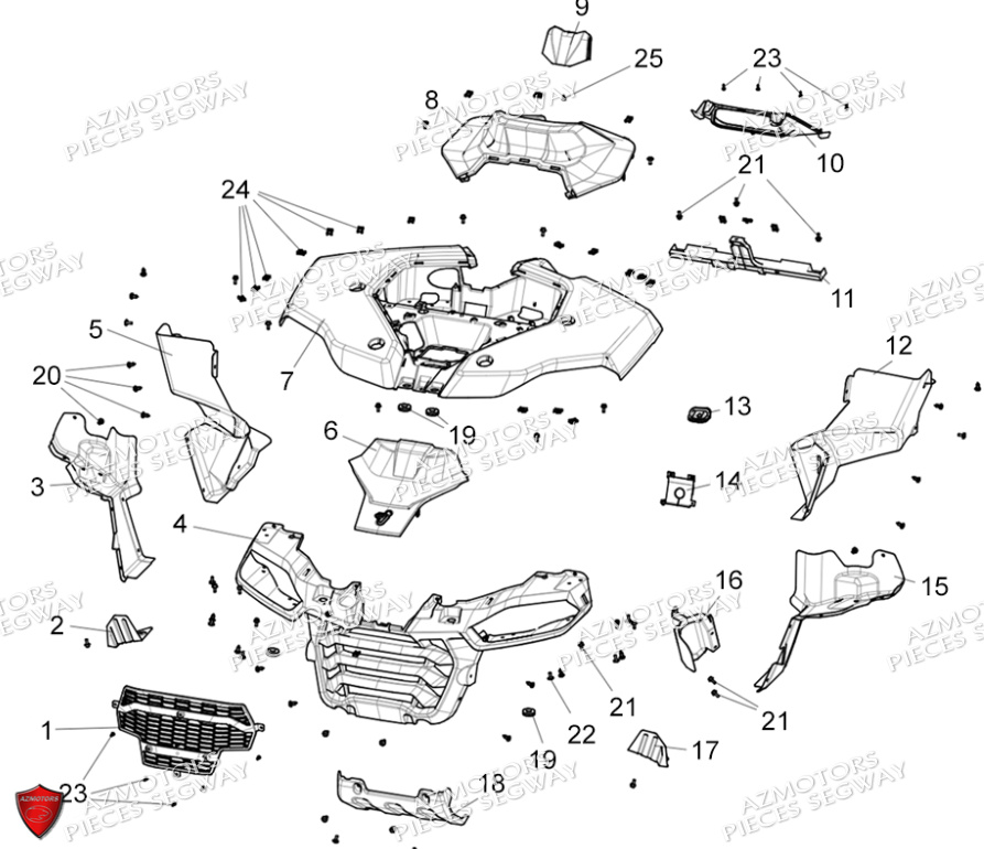 Carrosserie Avant SEGWAY Pieces AT5S VERSION STANDARD