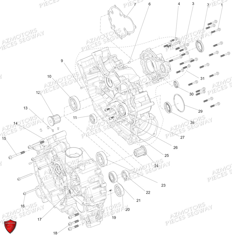 Carters Moteur SEGWAY Pieces AT5S VERSION STANDARD