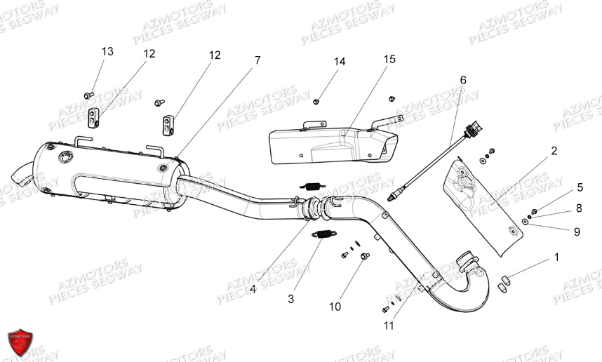 Ensemble Echappement SEGWAY Pieces AT5S VERSION STANDARD