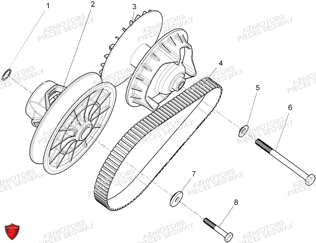 ENSEMBLE VARIATEUR SEGWAY AT5S STD