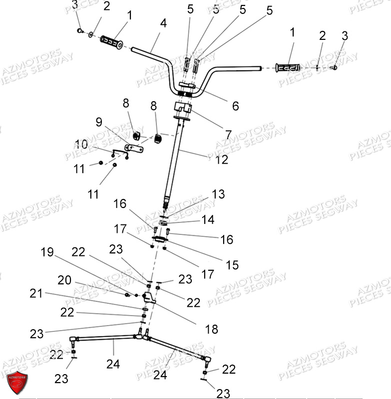 Guidon Direction SEGWAY Pieces AT5S VERSION STANDARD