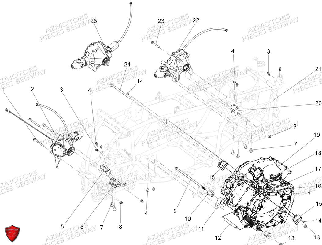 Ponts Supports Divers SEGWAY Pieces AT5S VERSION STANDARD