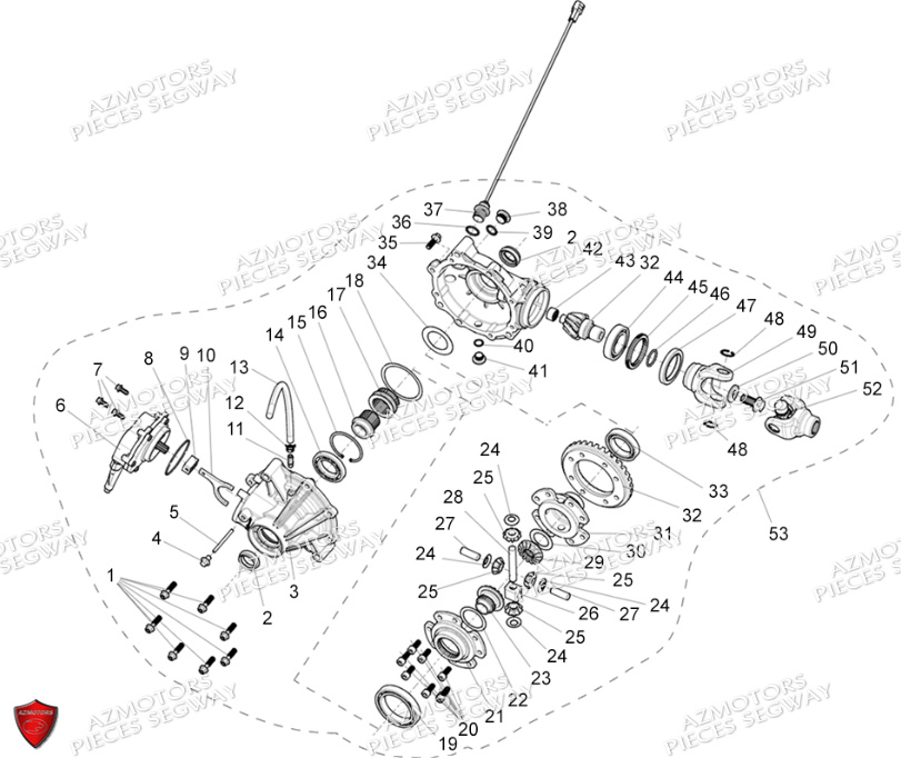 Pont Avant Differentiel SEGWAY Pieces AT5S VERSION STANDARD