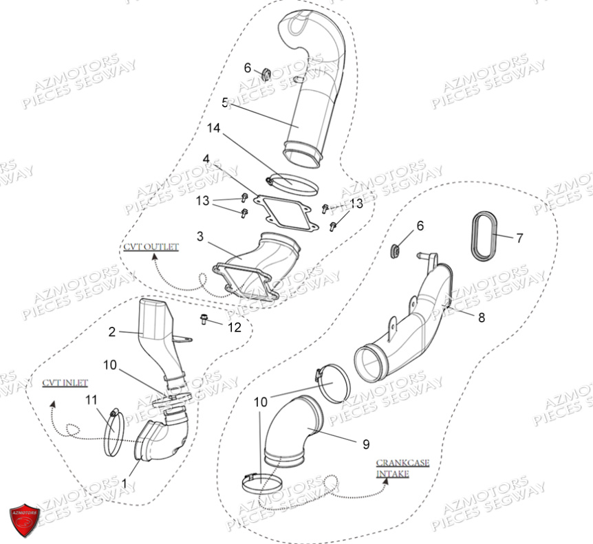 Prises D Air Variateur SEGWAY Pieces AT5S VERSION STANDARD