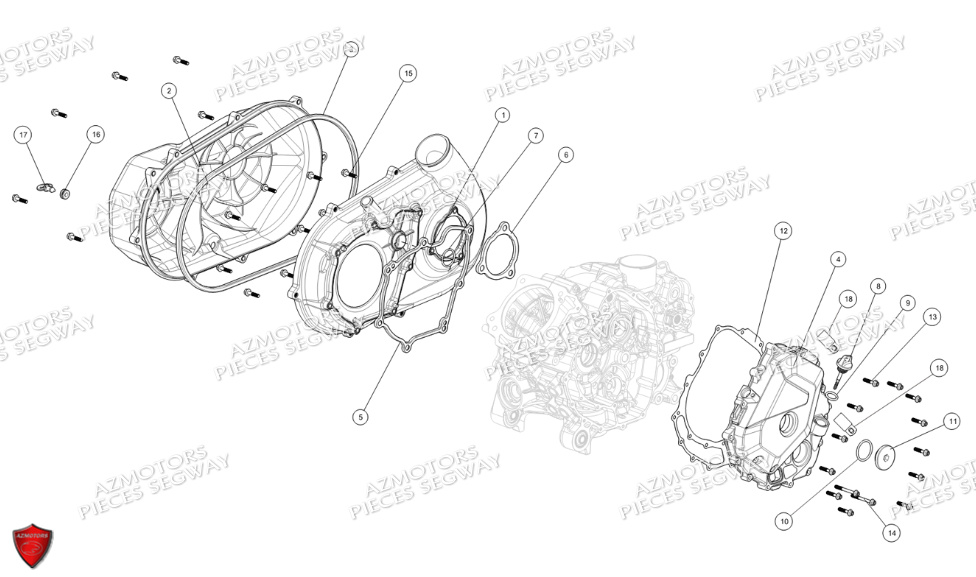 Caches Variateur SEGWAY Pièces SNARLER AT6 L EPS DELUXE