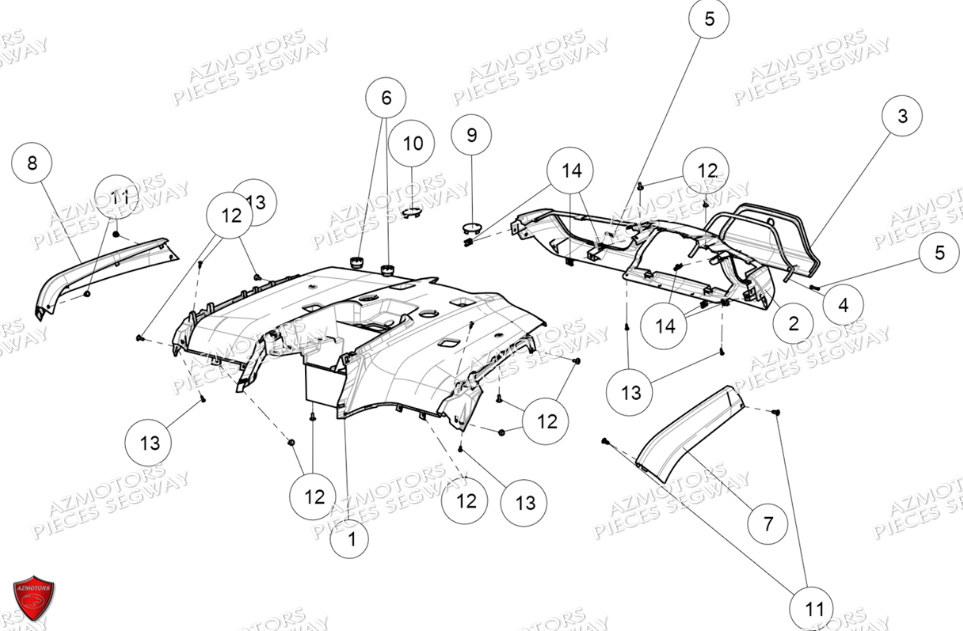 Carrosserie Arriere SEGWAY Pièces SNARLER AT6 L EPS DELUXE