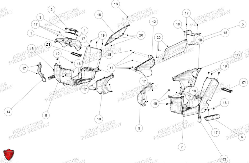 CARROSSERIE MARCHE PIED SEGWAY AT6L