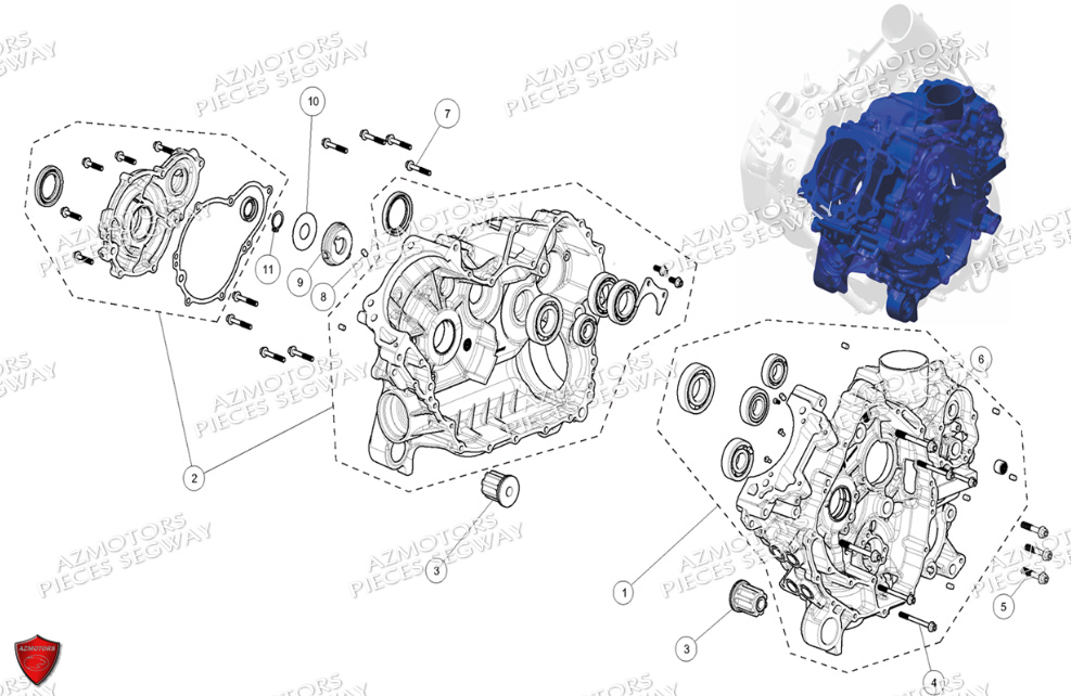 CARTERS MOTEUR SEGWAY AT6L