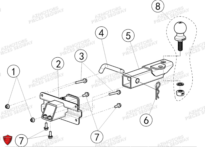 Dispositif D Attelage De Remorque SEGWAY Pièces SNARLER AT6 L EPS DELUXE