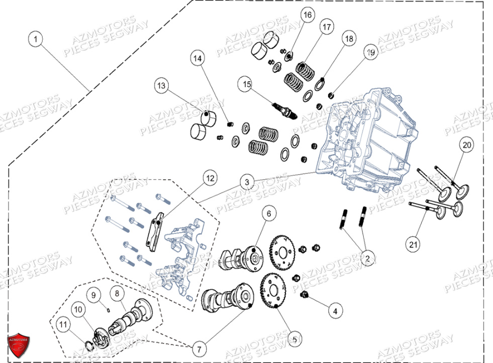 Ensemble Culasse SEGWAY Pièces SNARLER AT6 L EPS DELUXE