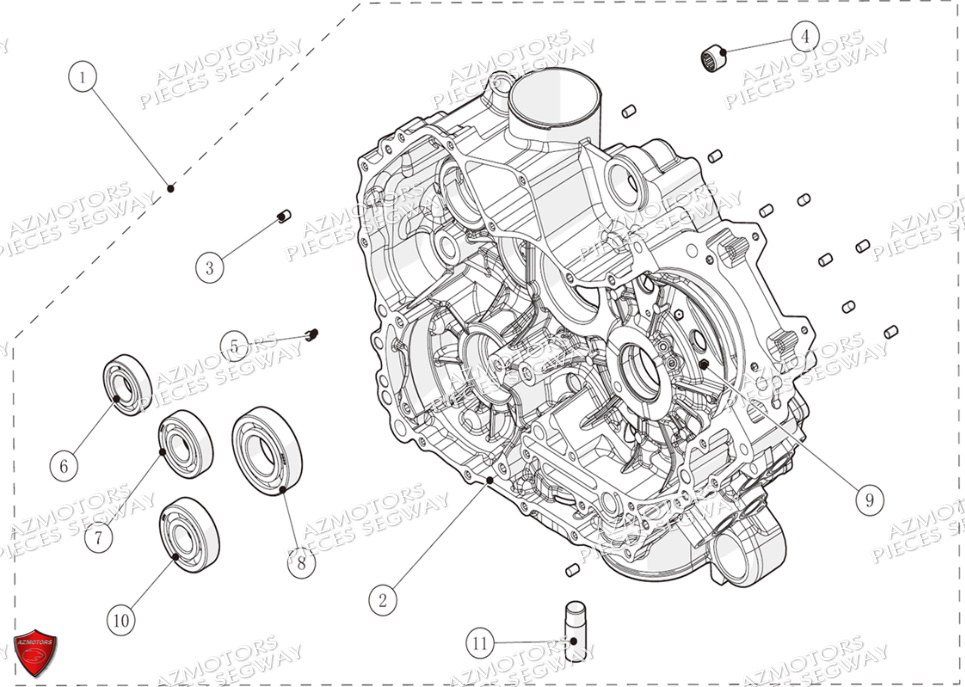 KIT CARTER MOTEUR GAUCHE SEGWAY AT6L