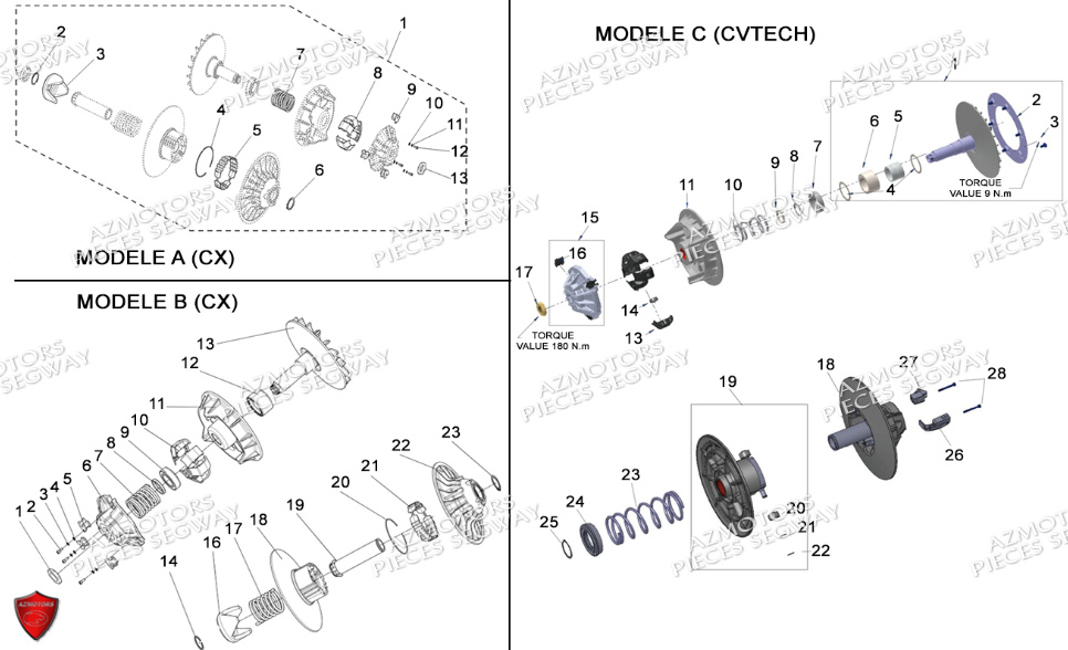 KIT MAINTENANCE TRANSMISSION SEGWAY AT6L