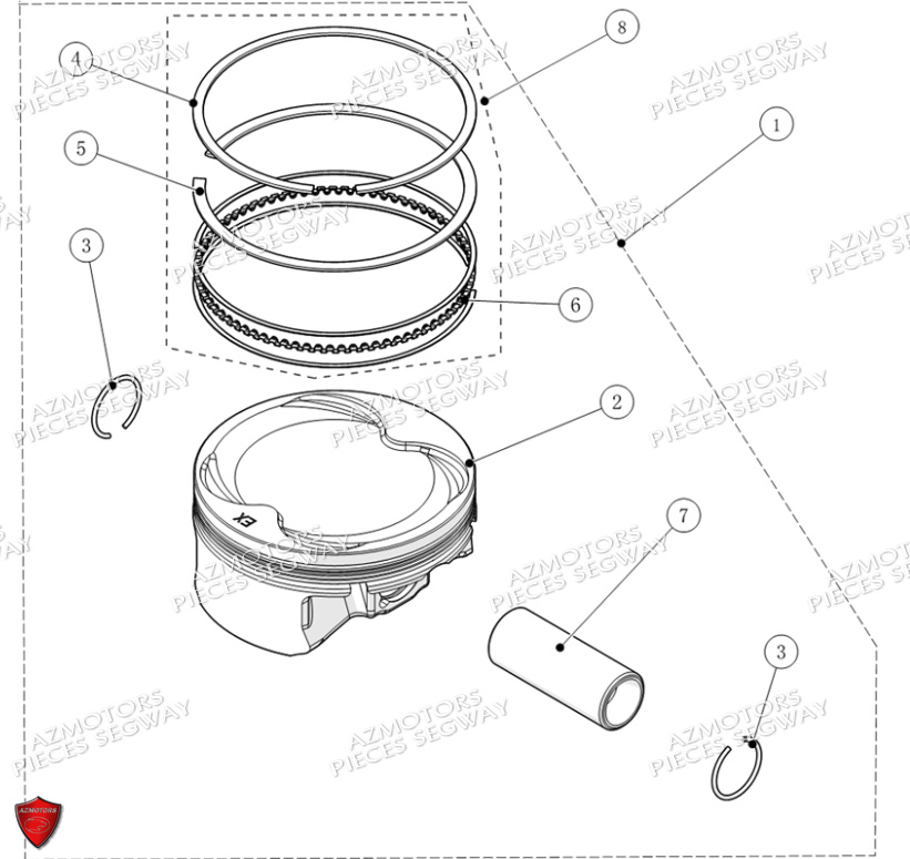 KIT PISTON SEGWAY AT6L