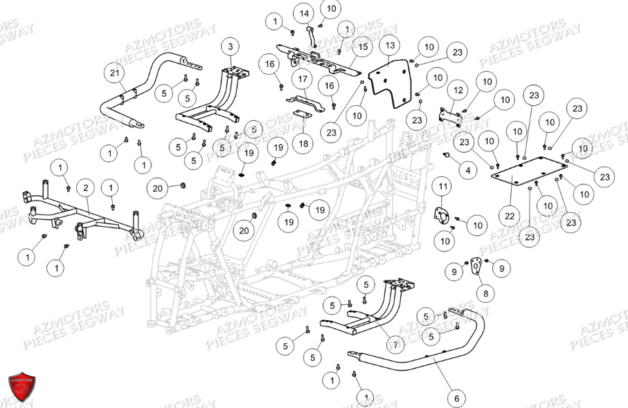 Nerf Bars Supports Divers SEGWAY Pièces SNARLER AT6 L EPS DELUXE