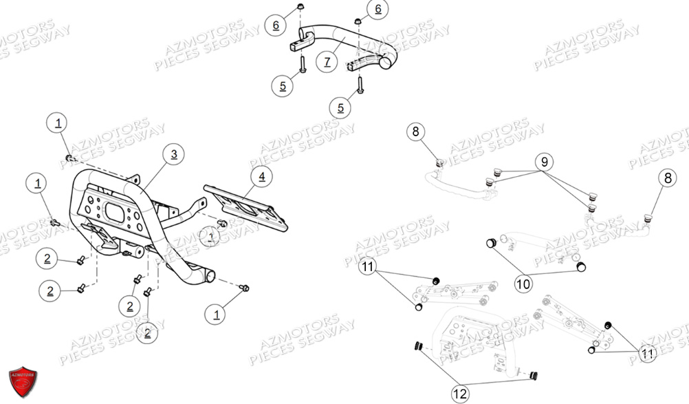 Pare Chocs SEGWAY Pièces SNARLER AT6 L EPS DELUXE