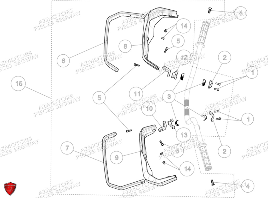 Protege Main SEGWAY Pièces SNARLER AT6 L EPS DELUXE