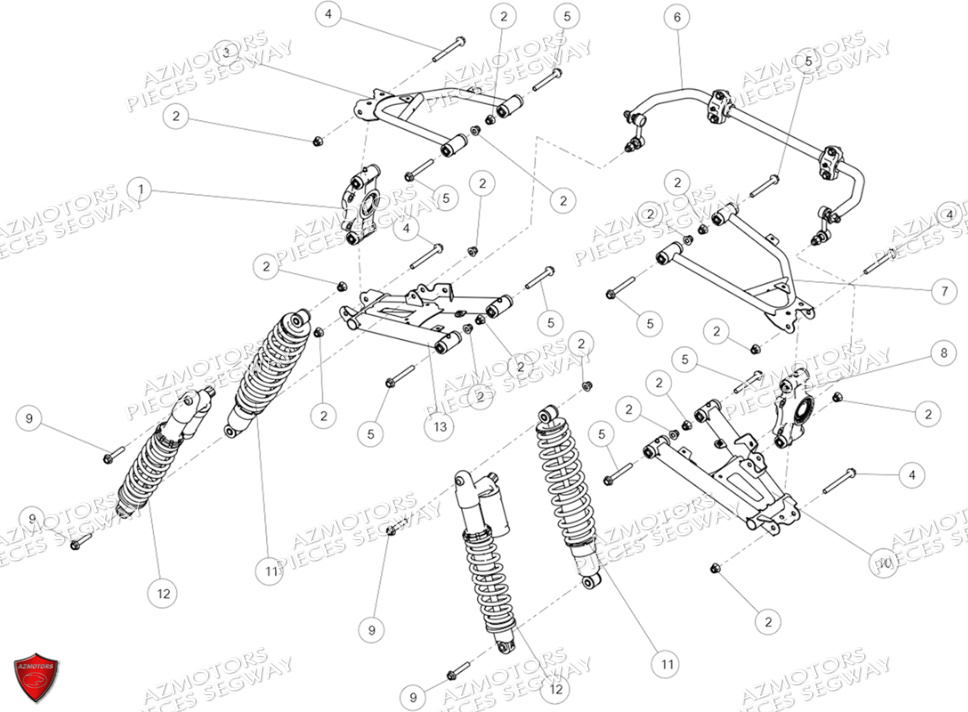 SUSPENSION ARRIERE SEGWAY AT6L